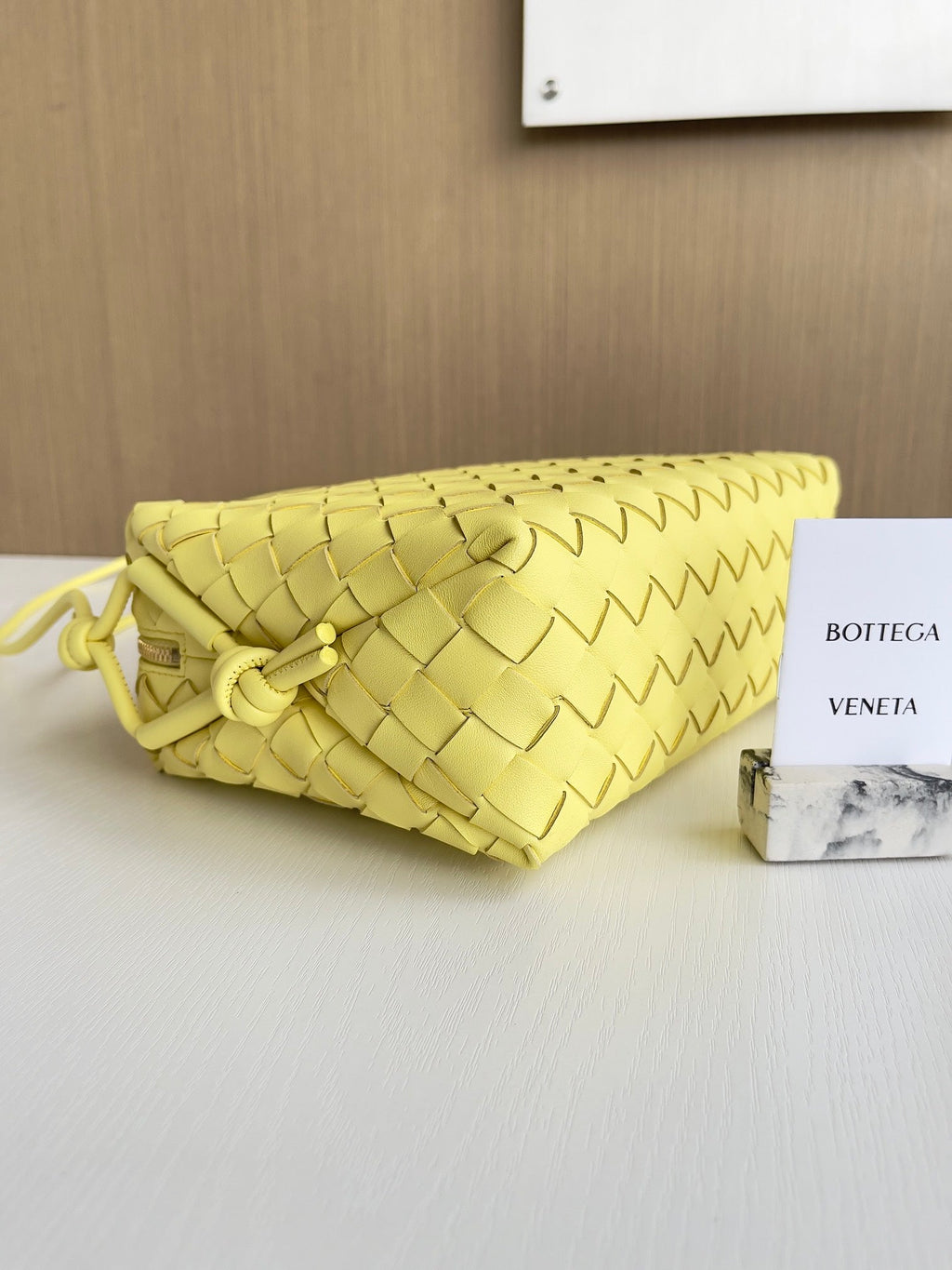 Bottega Veneta Small Loop Camera Bag 680255 Lambskin Yellow