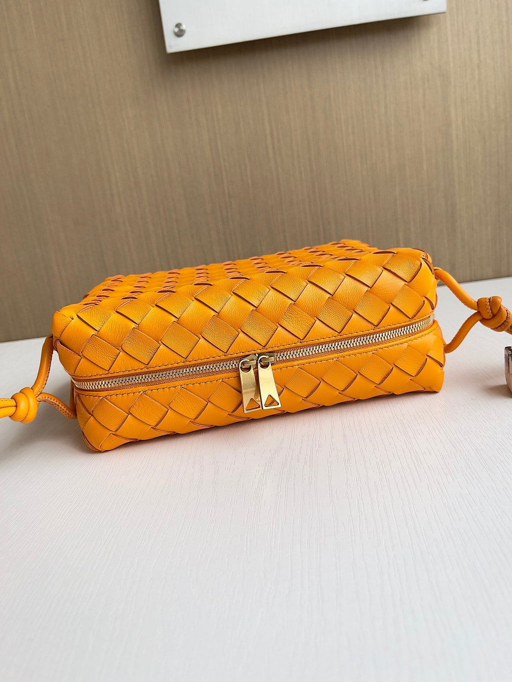 Bottega Veneta Small Loop Camera Bag 680255 Lambskin Dark Yellow