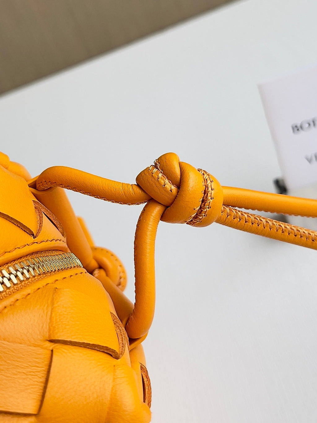 Bottega Veneta Small Loop Camera Bag 680255 Lambskin Dark Yellow