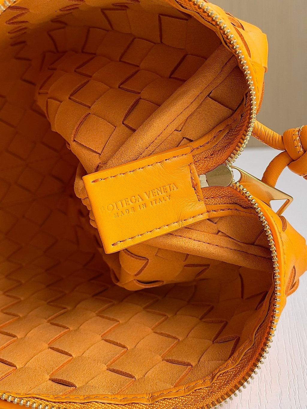 Bottega Veneta Small Loop Camera Bag 680255 Lambskin Dark Yellow