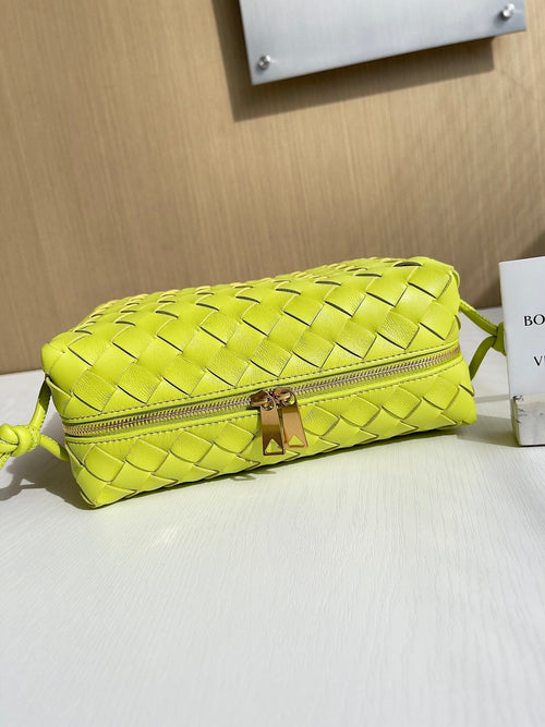 Bottega Veneta Small Loop Camera Bag 680255 Lambskin Lemon Yellow