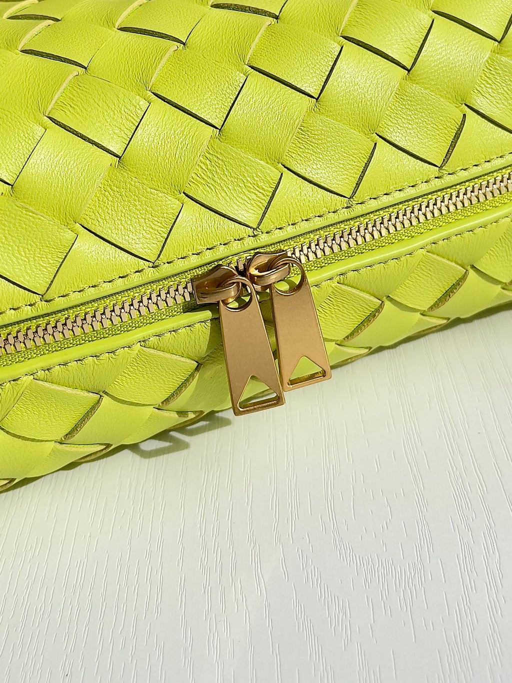Bottega Veneta Small Loop Camera Bag 680255 Lambskin Lemon Yellow