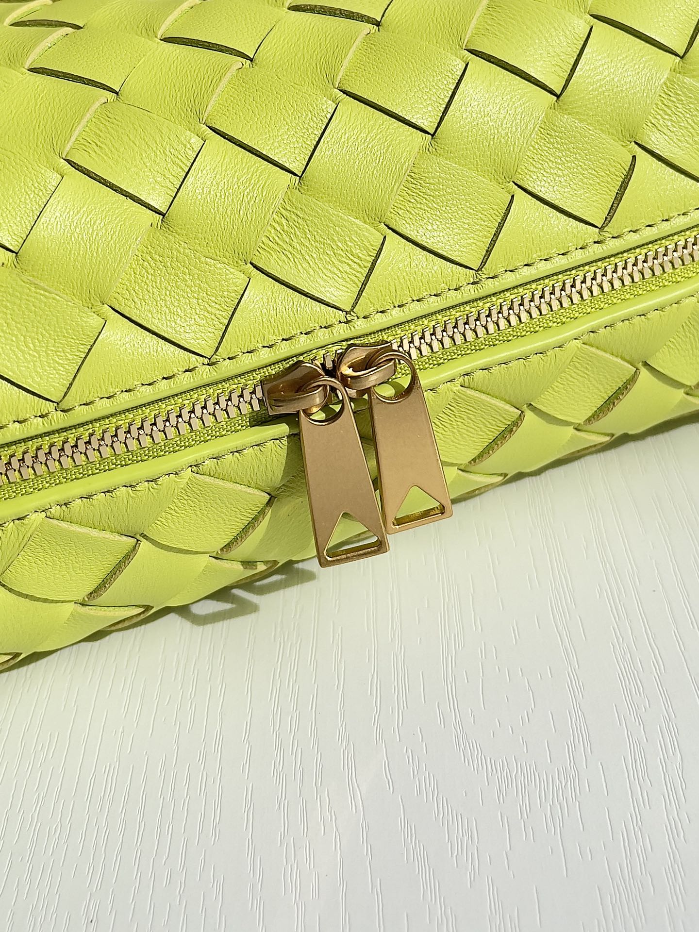 Bottega Veneta Small Loop Camera Bag 680255 Lambskin Lemon Yellow