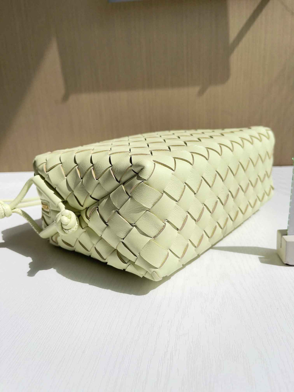 Bottega Veneta Small Loop Camera Bag 680255 Lambskin Light Yellow