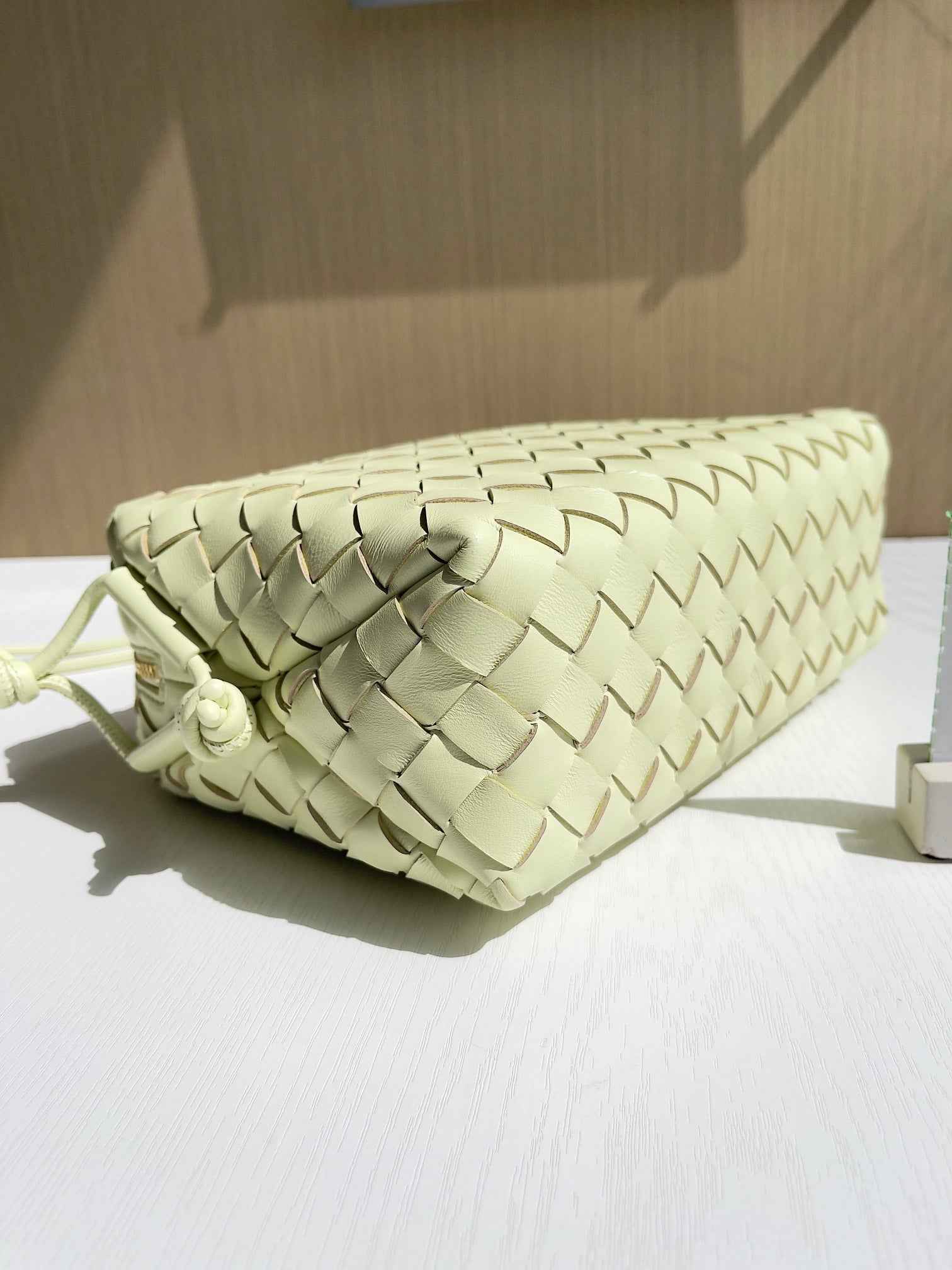 Bottega Veneta Small Loop Camera Bag 680255 Lambskin Light Yellow