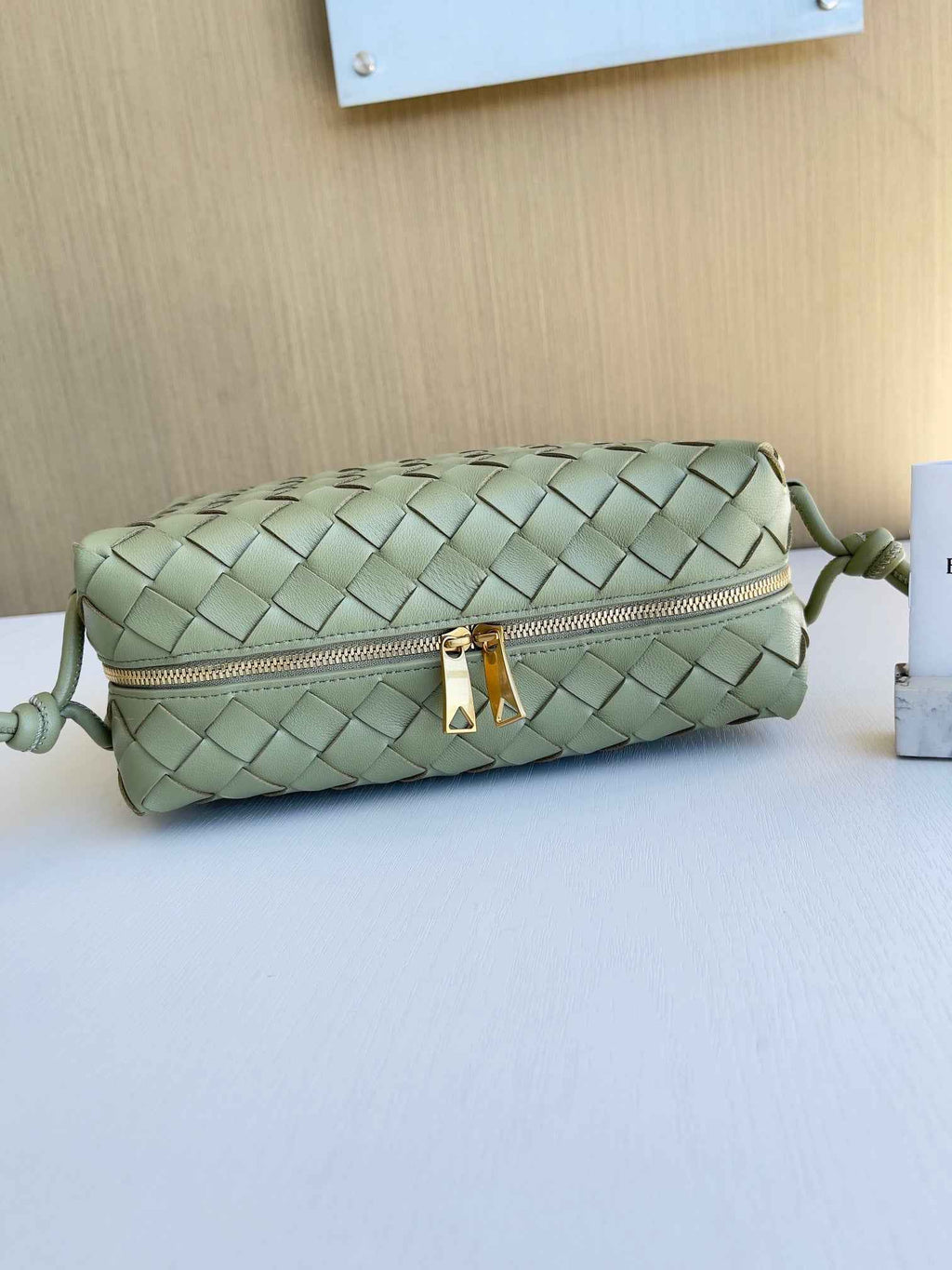 Bottega Veneta Small Loop Camera Bag 680255 Lambskin Light Green