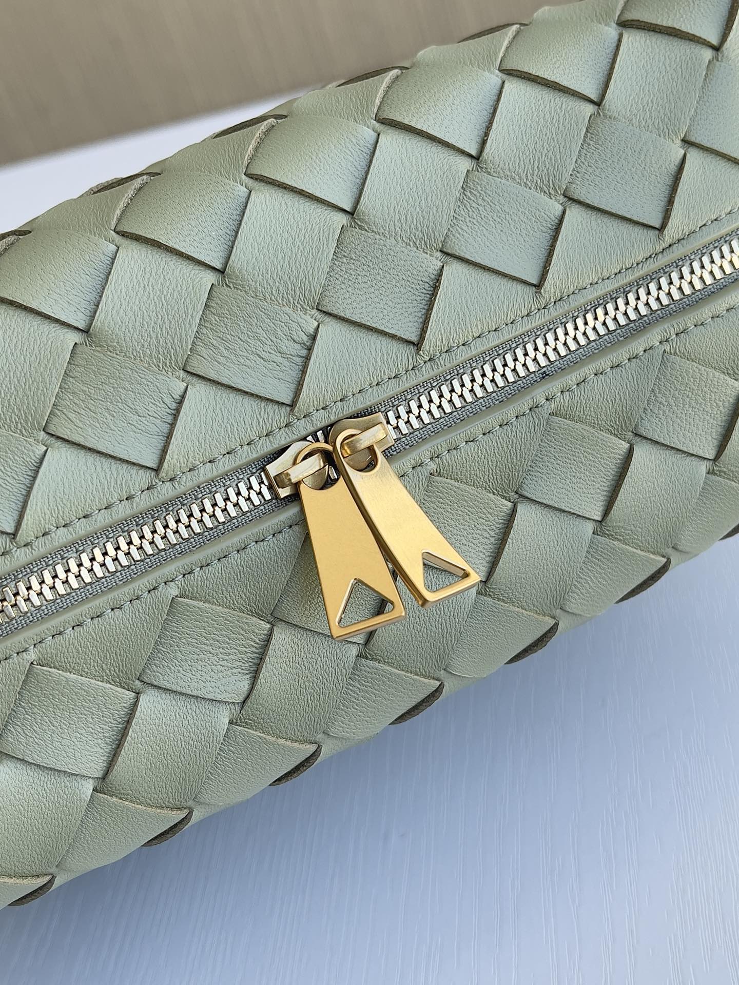 Bottega Veneta Small Loop Camera Bag 680255 Lambskin Light Green