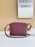 Bottega Veneta Small Loop Camera Bag 680255 Lambskin Wine Red