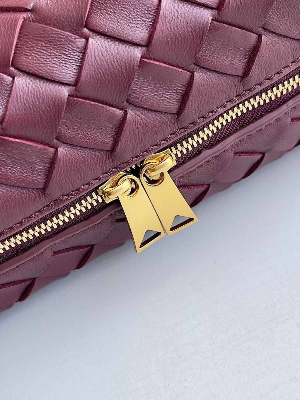 Bottega Veneta Small Loop Camera Bag 680255 Lambskin Wine Red