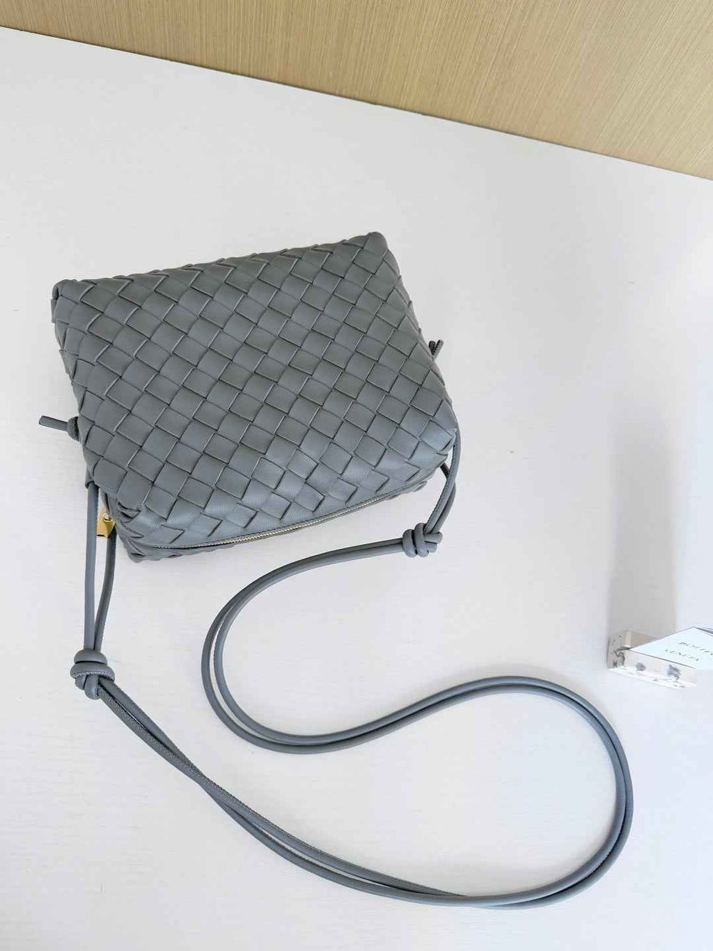 Bottega Veneta Small Loop Camera Bag 680255 Lambskin Gray