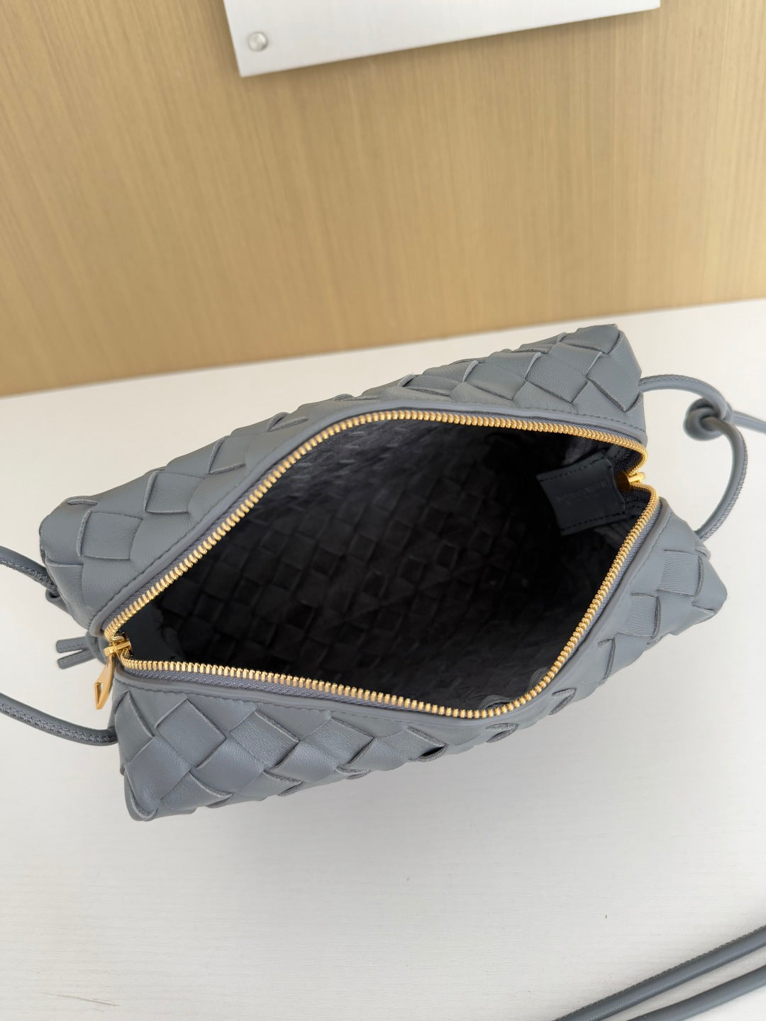 Bottega Veneta Small Loop Camera Bag 680255 Lambskin Gray