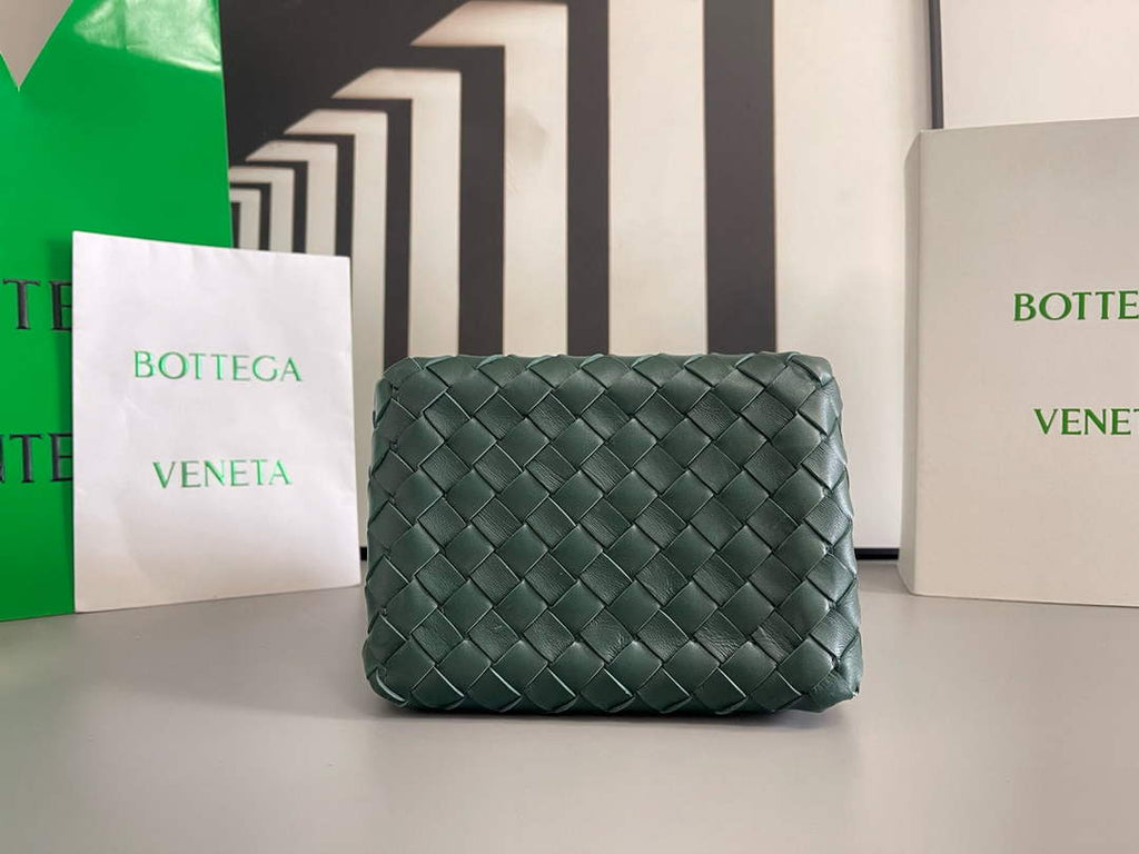 Bottega Veneta Small Parachute Chain Bag 817175 Lambskin Green