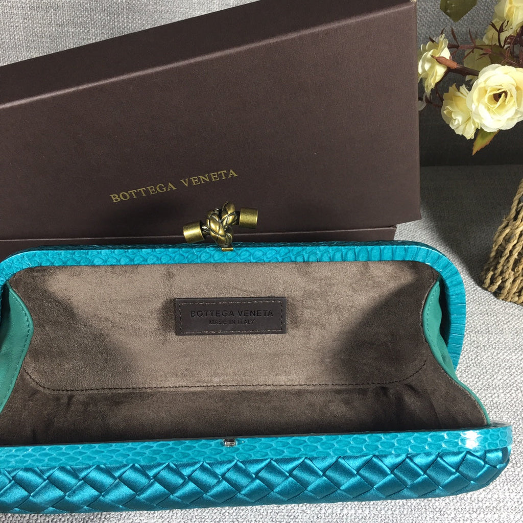 Bottega Veneta Stretch Box Knot 754783 Green Blue