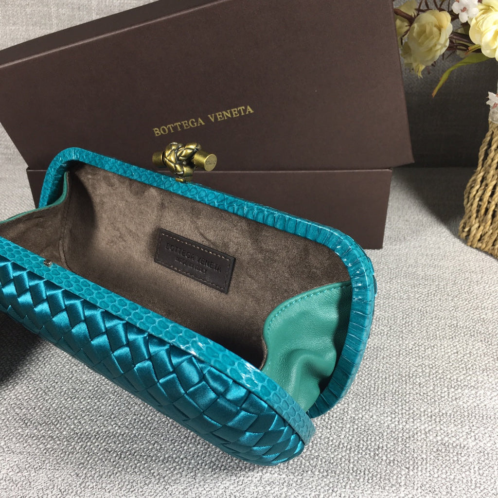 Bottega Veneta Stretch Box Knot 754783 Green Blue