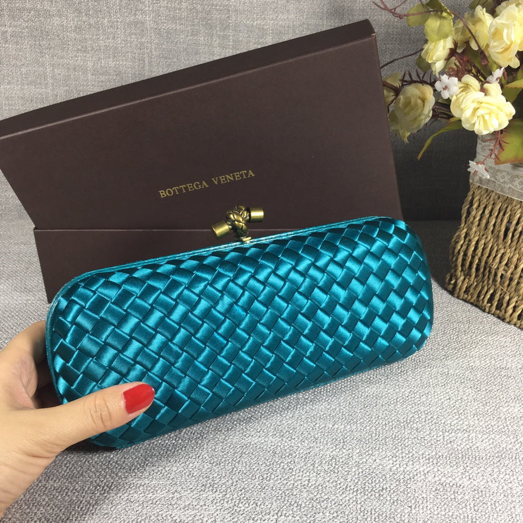 Bottega Veneta Stretch Box Knot 754783 Green Blue