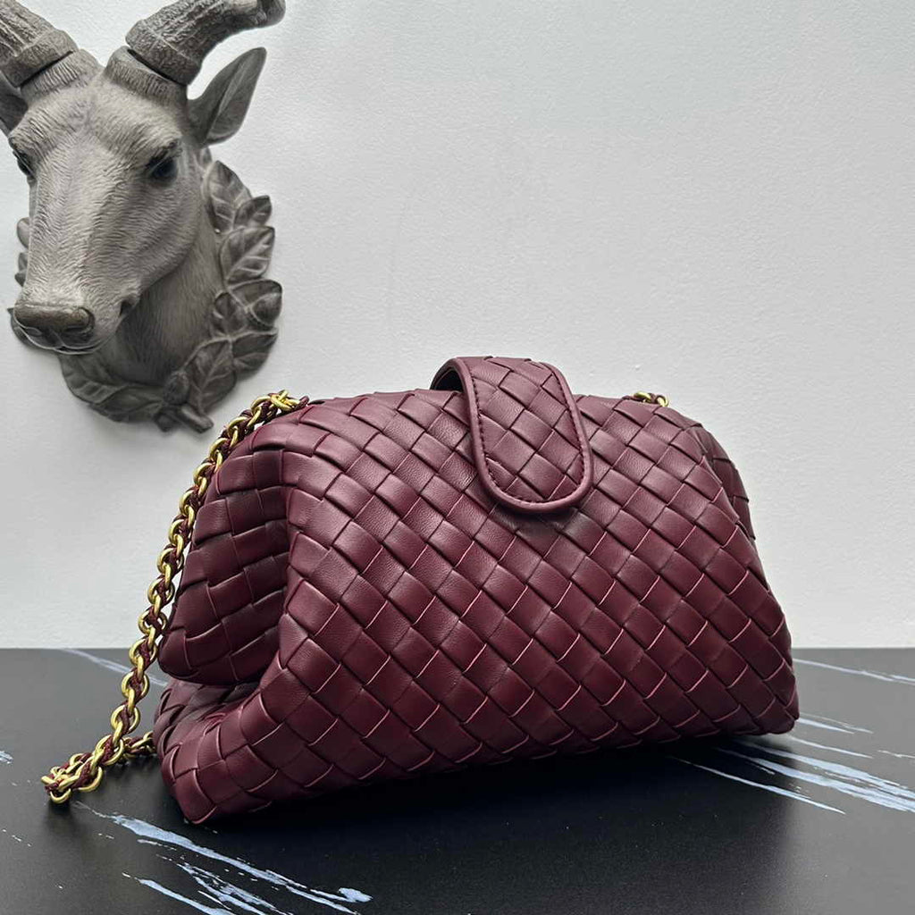 Bottega Veneta Teen Lauren 1980 With Chain 785807 Lambskin Cherry