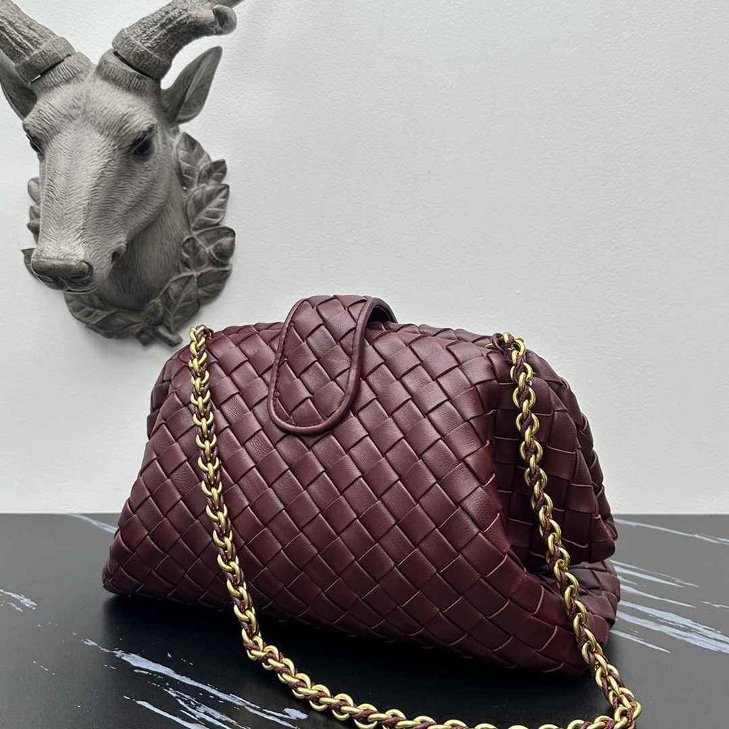 Bottega Veneta Teen Lauren 1980 With Chain 785807 Lambskin Cherry