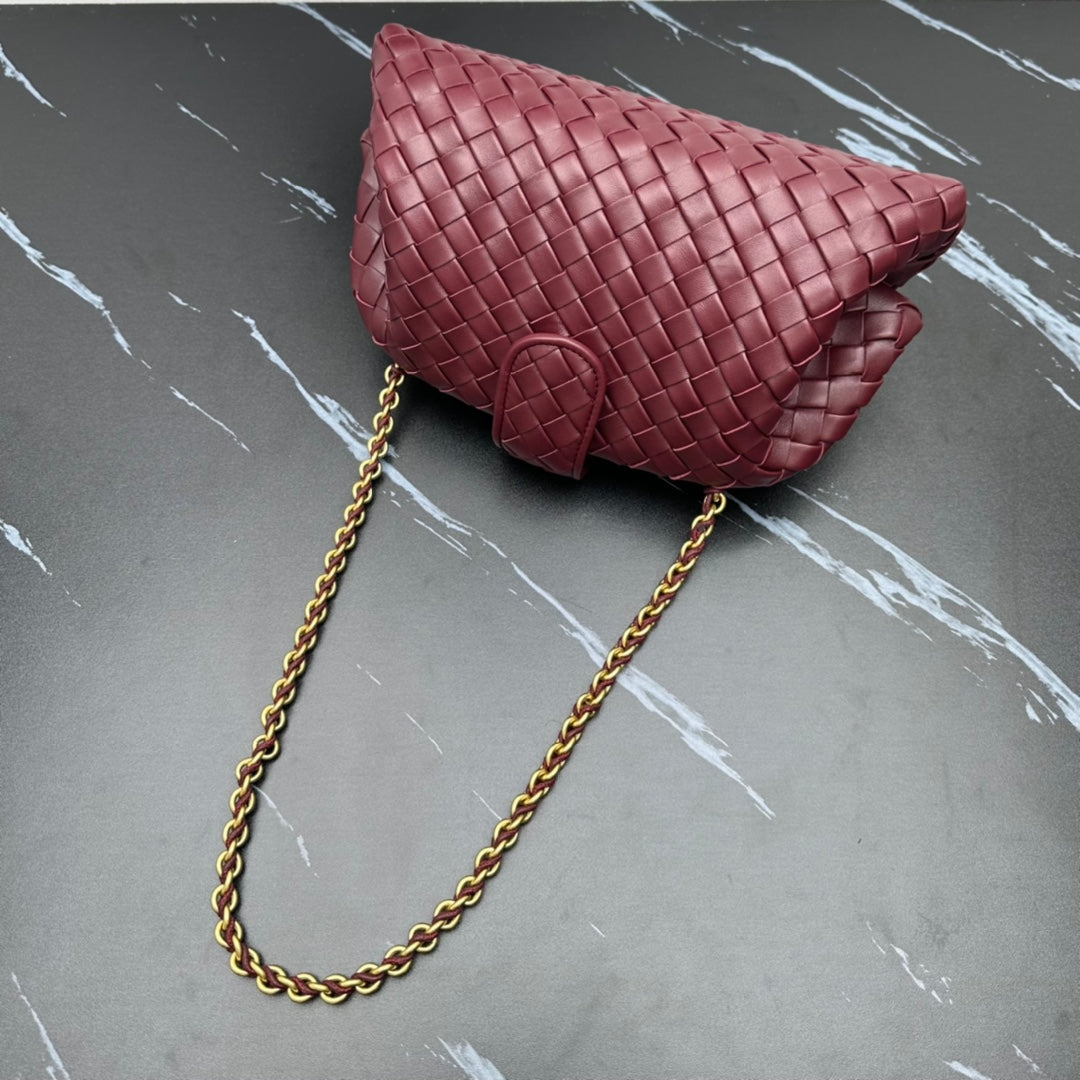 Bottega Veneta Teen Lauren 1980 With Chain 785807 Lambskin Cherry