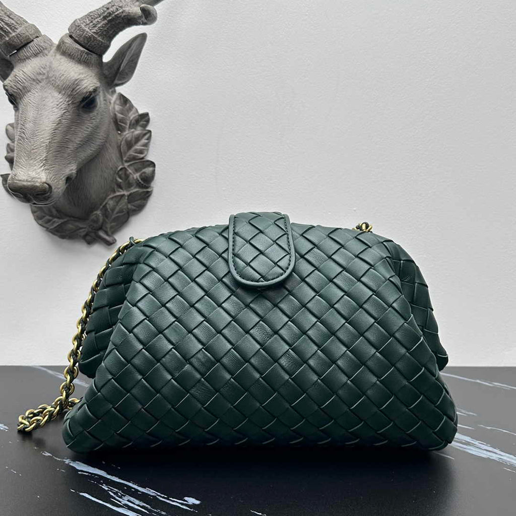 Bottega Veneta Teen Lauren 1980 With Chain 785807 Lambskin Green