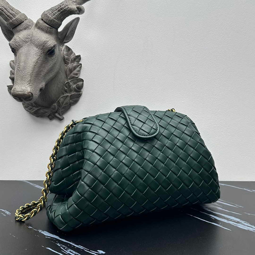 Bottega Veneta Teen Lauren 1980 With Chain 785807 Lambskin Green