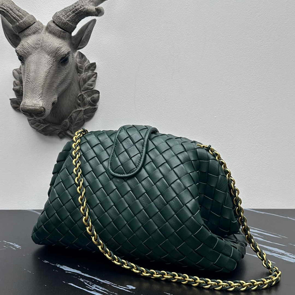 Bottega Veneta Teen Lauren 1980 With Chain 785807 Lambskin Green