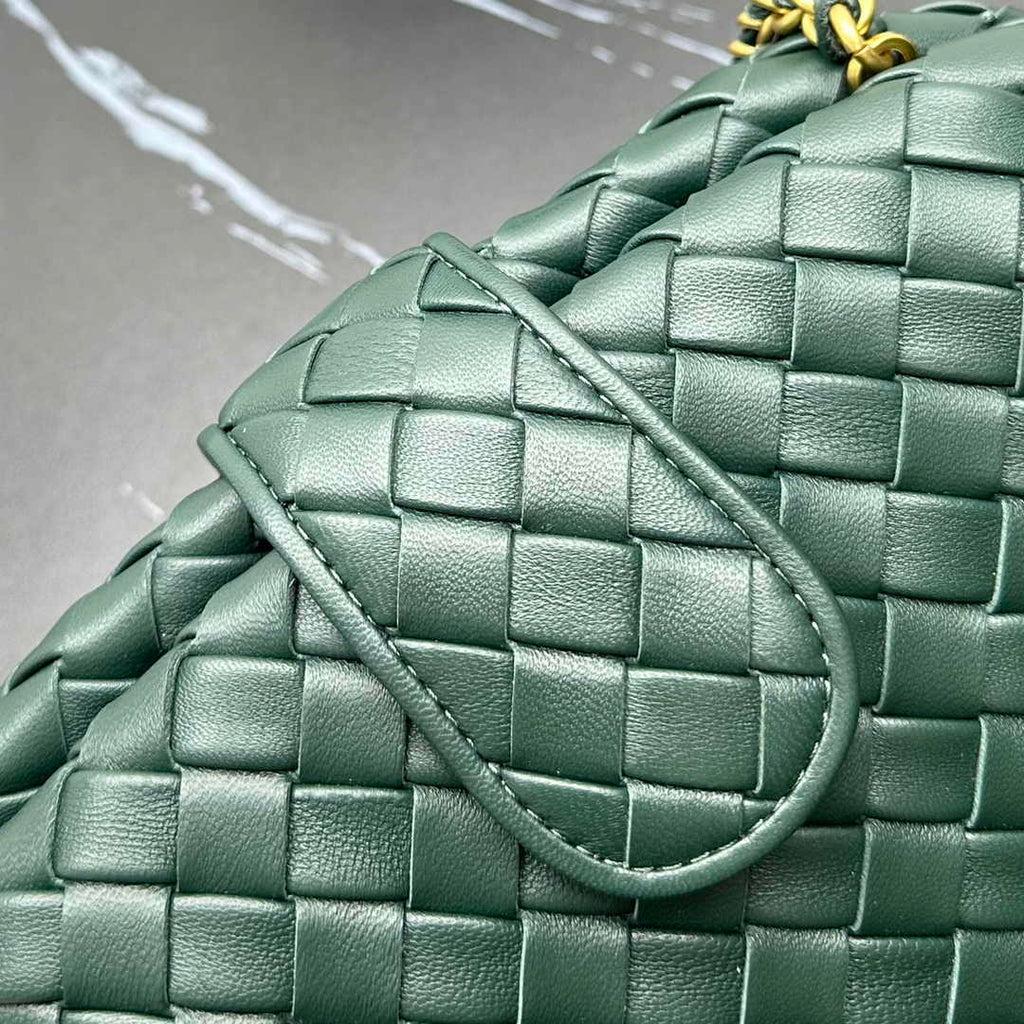 Bottega Veneta Teen Lauren 1980 With Chain 785807 Lambskin Green