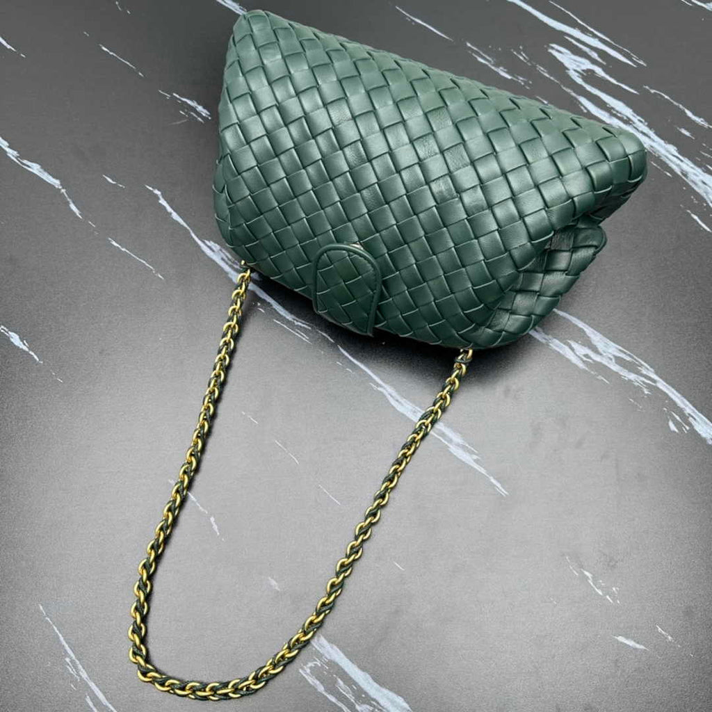 Bottega Veneta Teen Lauren 1980 With Chain 785807 Lambskin Green