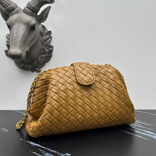 Bottega Veneta Teen Lauren 1980 With Chain 785807 Lambskin Dark Beige