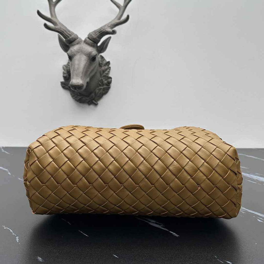 Bottega Veneta Teen Lauren 1980 With Chain 785807 Lambskin Dark Beige