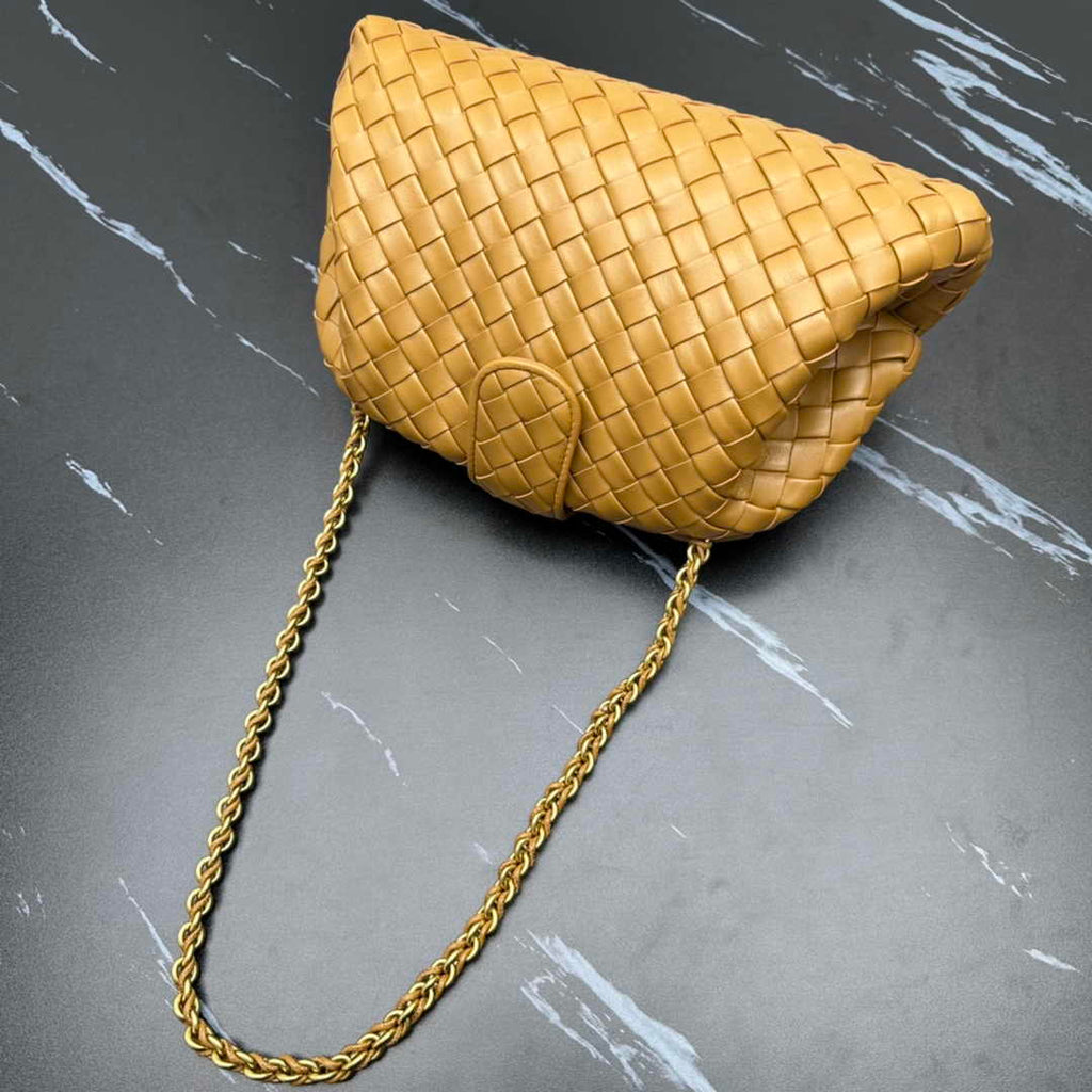 Bottega Veneta Teen Lauren 1980 With Chain 785807 Lambskin Dark Beige