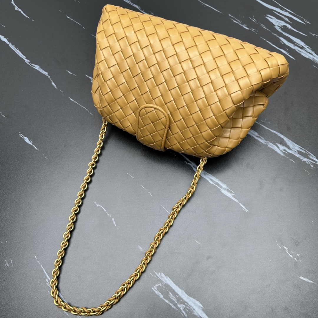 Bottega Veneta Teen Lauren 1980 With Chain 785807 Lambskin Dark Beige