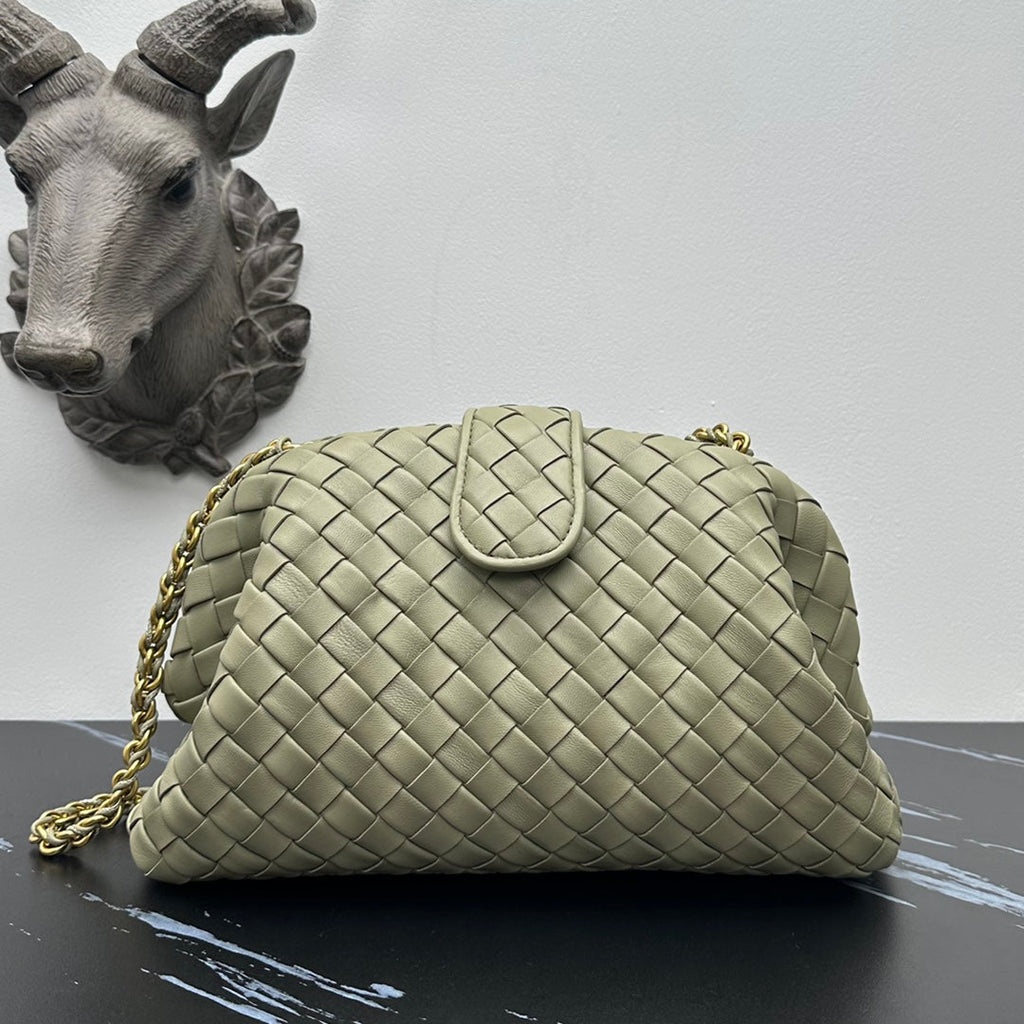 Bottega Veneta Teen Lauren 1980 With Chain 785807 Lambskin Light Green