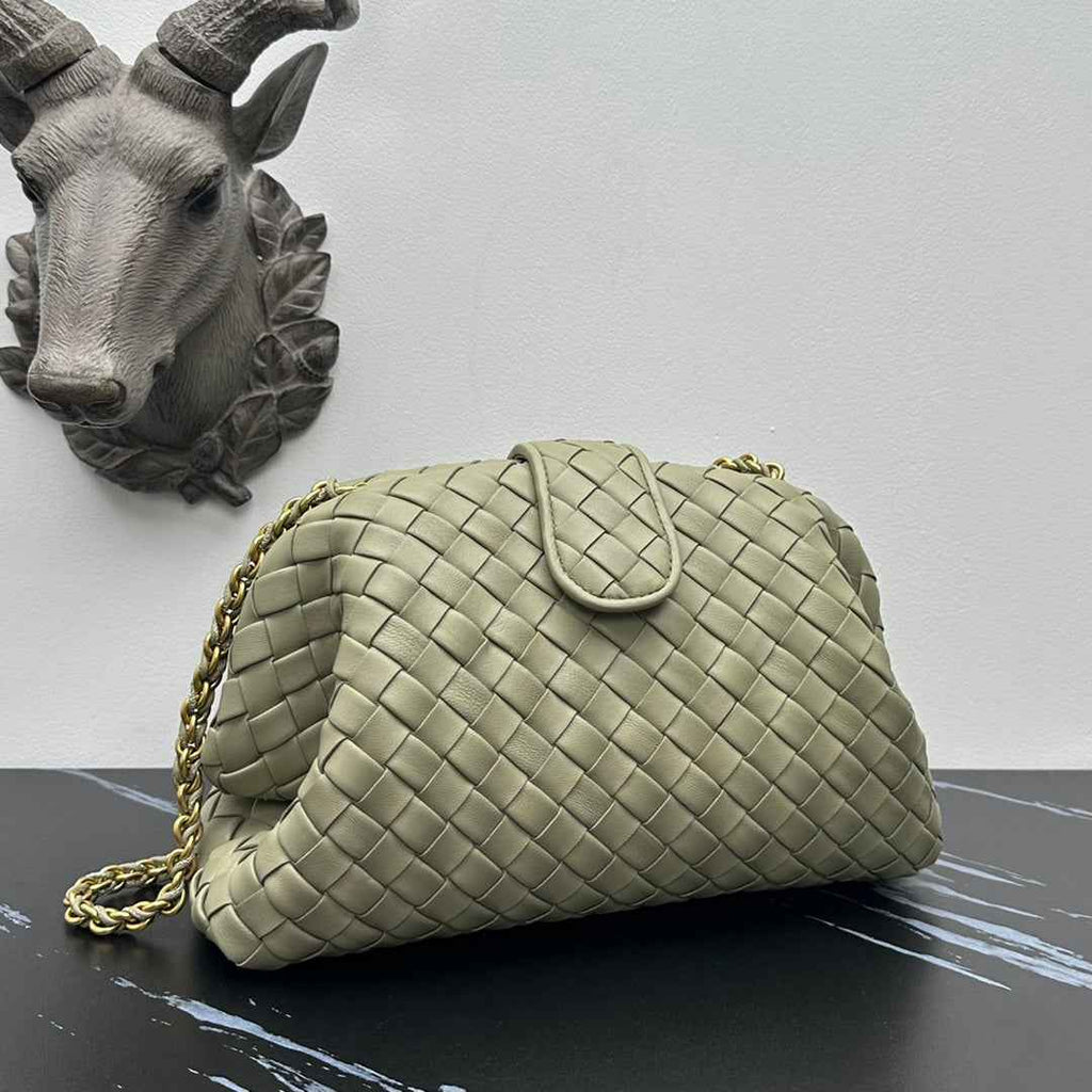 Bottega Veneta Teen Lauren 1980 With Chain 785807 Lambskin Light Green