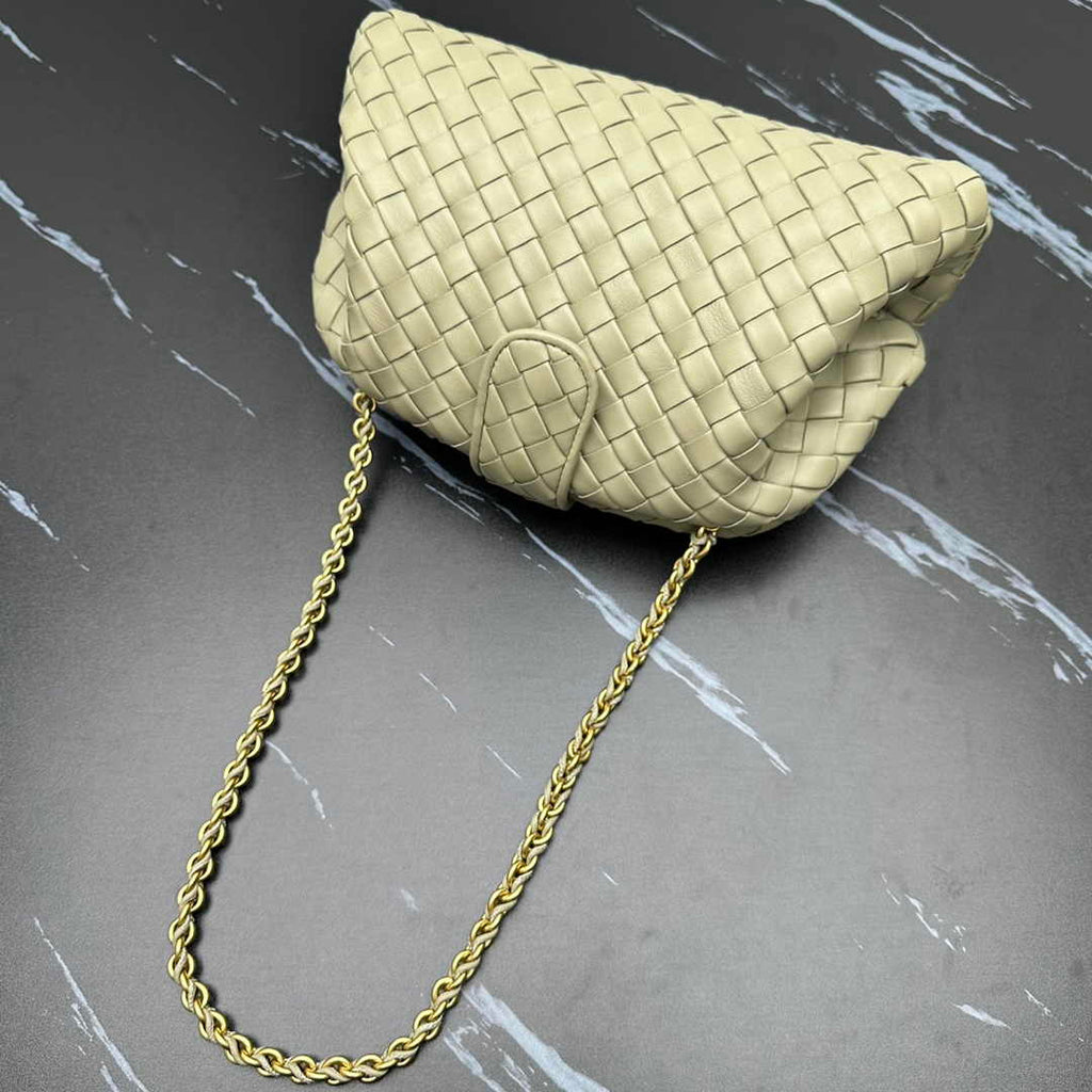 Bottega Veneta Teen Lauren 1980 With Chain 785807 Lambskin Light Green