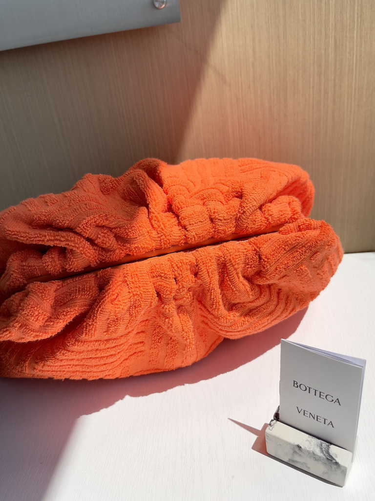 Bottega Veneta clutch 576227 Nylon Orange