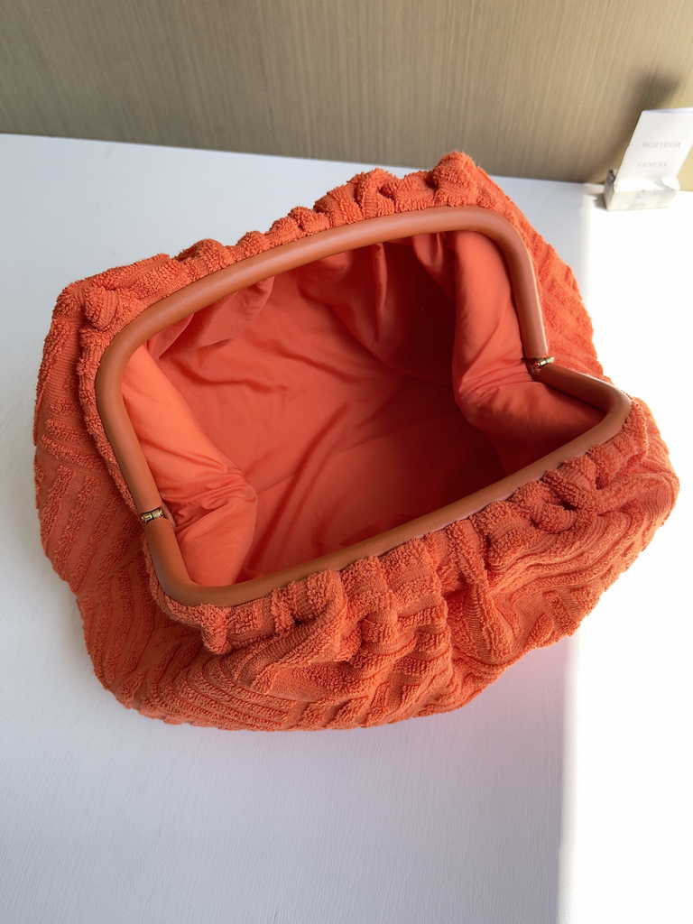 Bottega Veneta clutch 576227 Nylon Orange