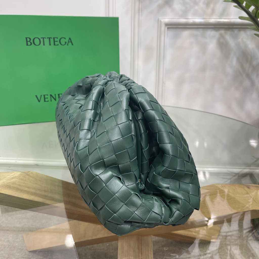 Bottega Veneta Teen Pouch 576175 Dark Green Leather