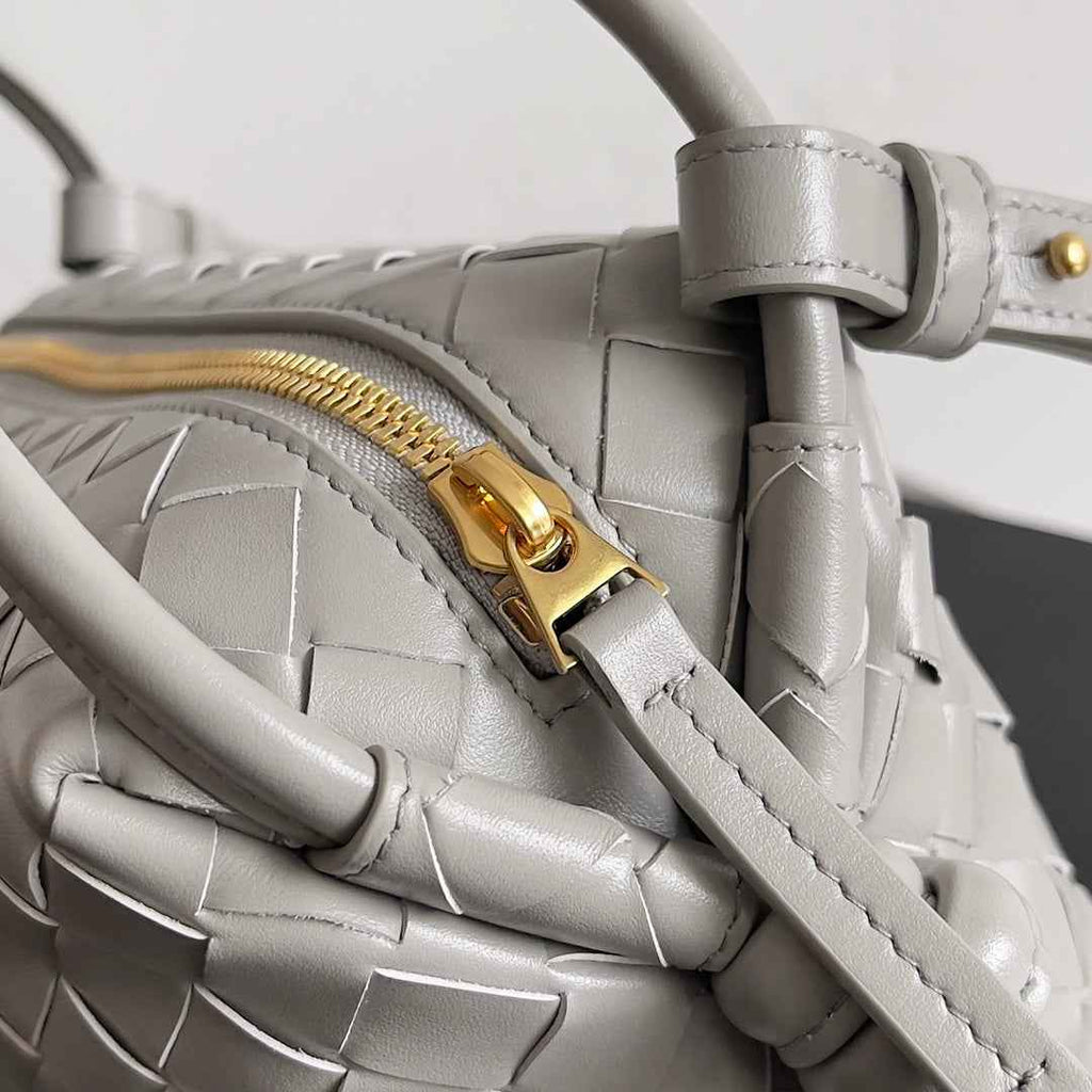 Bottega Veneta Top Handle Loop Bag 796615 in Gray