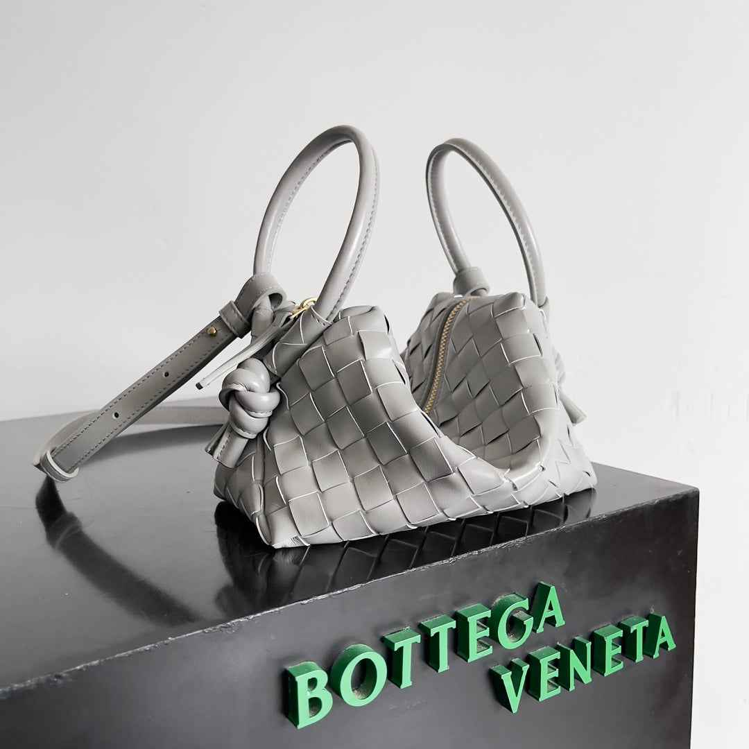 Bottega Veneta Top Handle Loop Bag 796615 in Gray