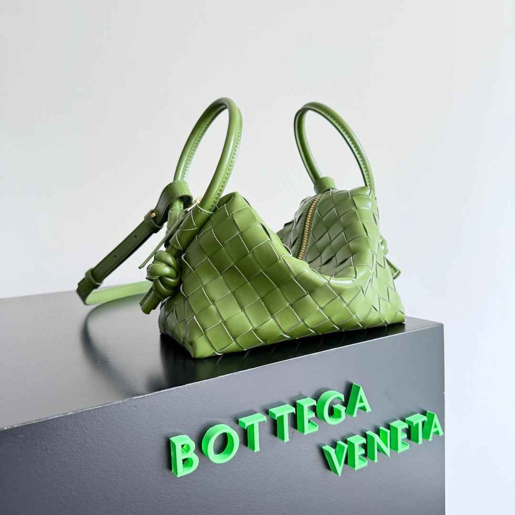 Bottega Veneta Top Handle Loop Bag 796615 in Green Leather