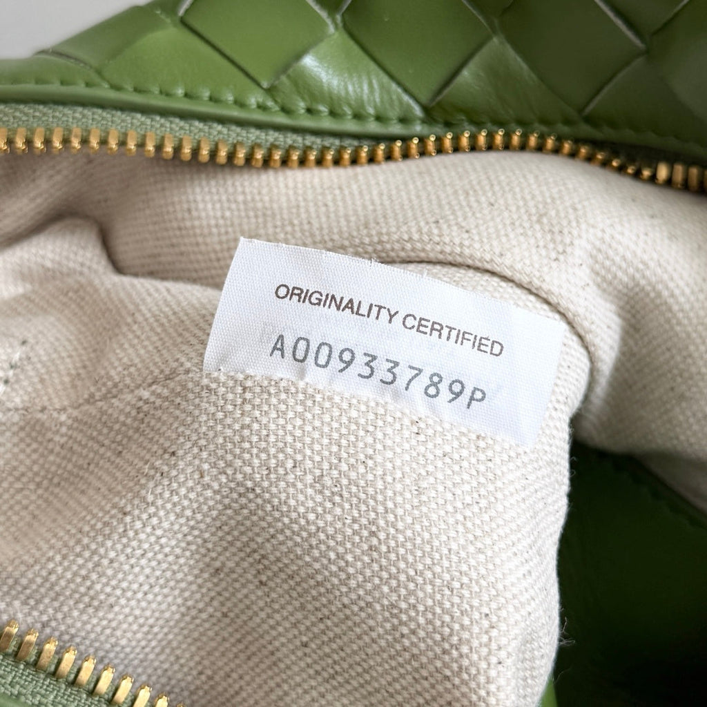 Bottega Veneta Top Handle Loop Bag 796615 in Green Leather