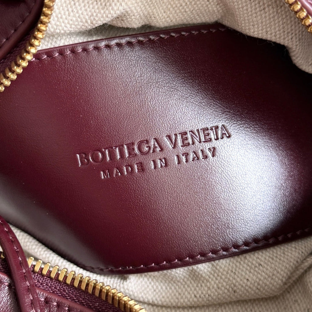 Bottega Veneta Top Handle Loop Bag 796615 in Wine Red