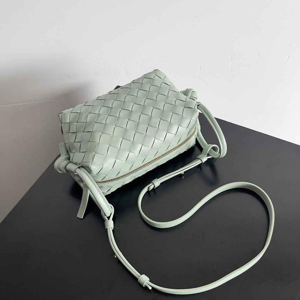 Bottega Veneta Top Handle Loop Bag 796615 in Light Green