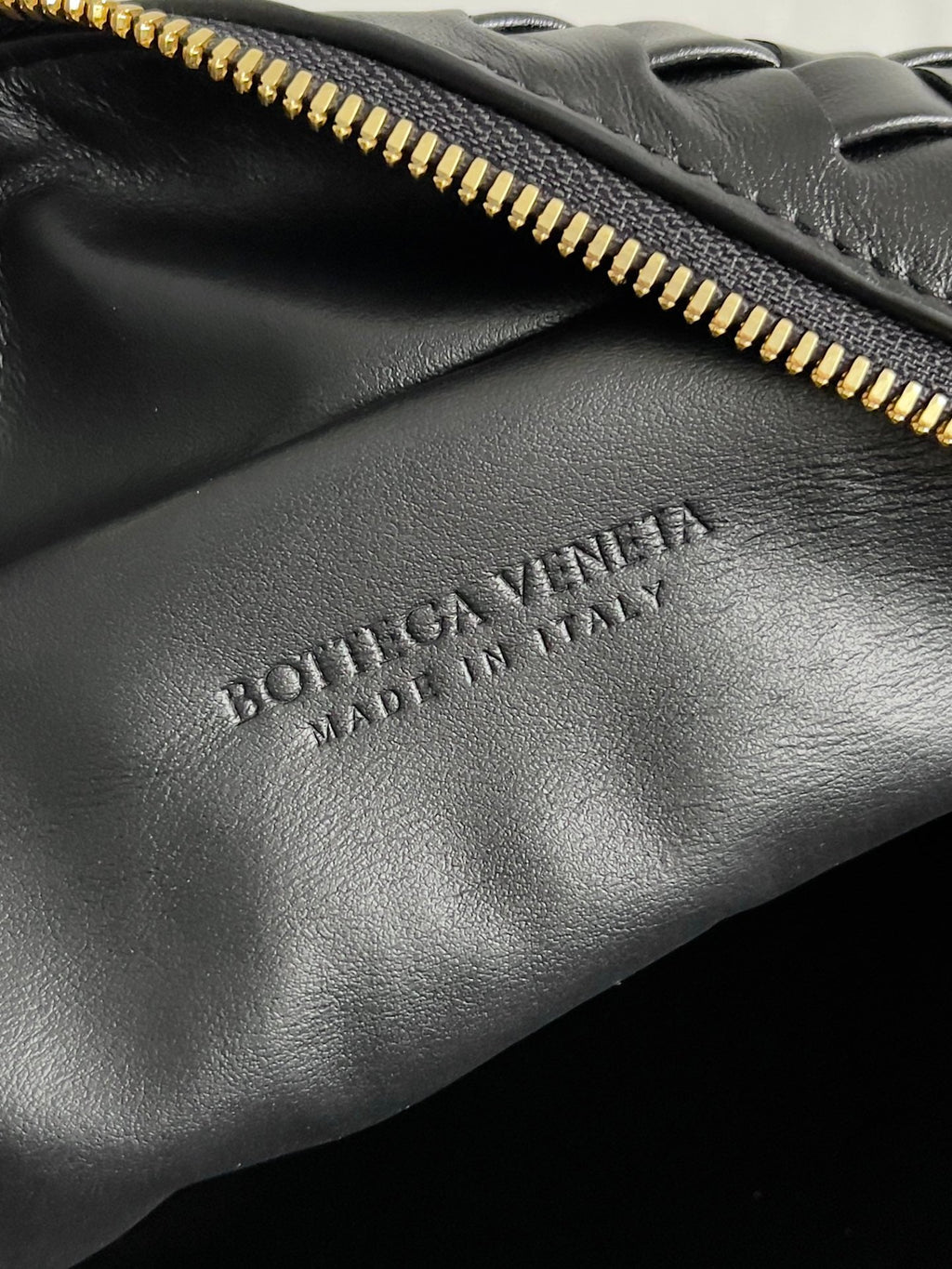 Bottega Veneta Let's go Shoulder Bag 796258 Black Leather