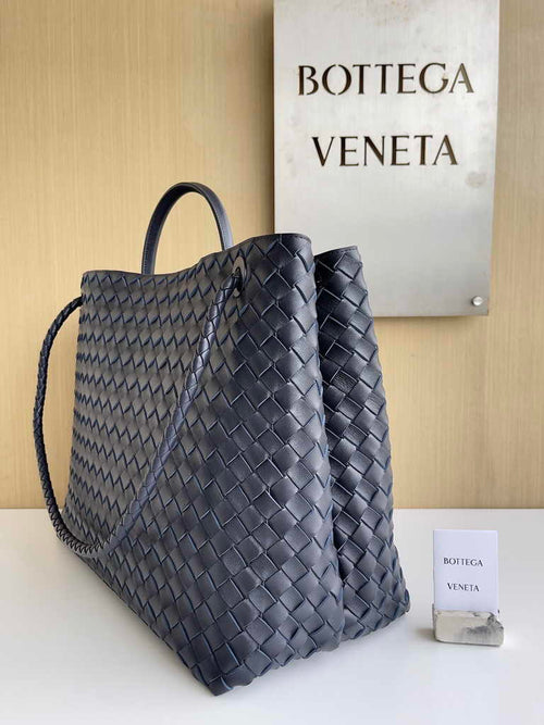 Bottega Veneta Large Andiamo Bag 766019 Naby Blue Lambskin