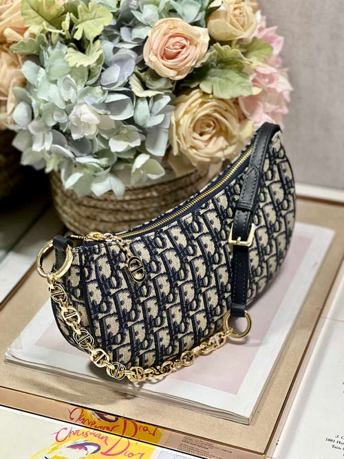 CD Lounge Bag M22626 Blue Dior Oblique Jacquard - Default Title - View 2