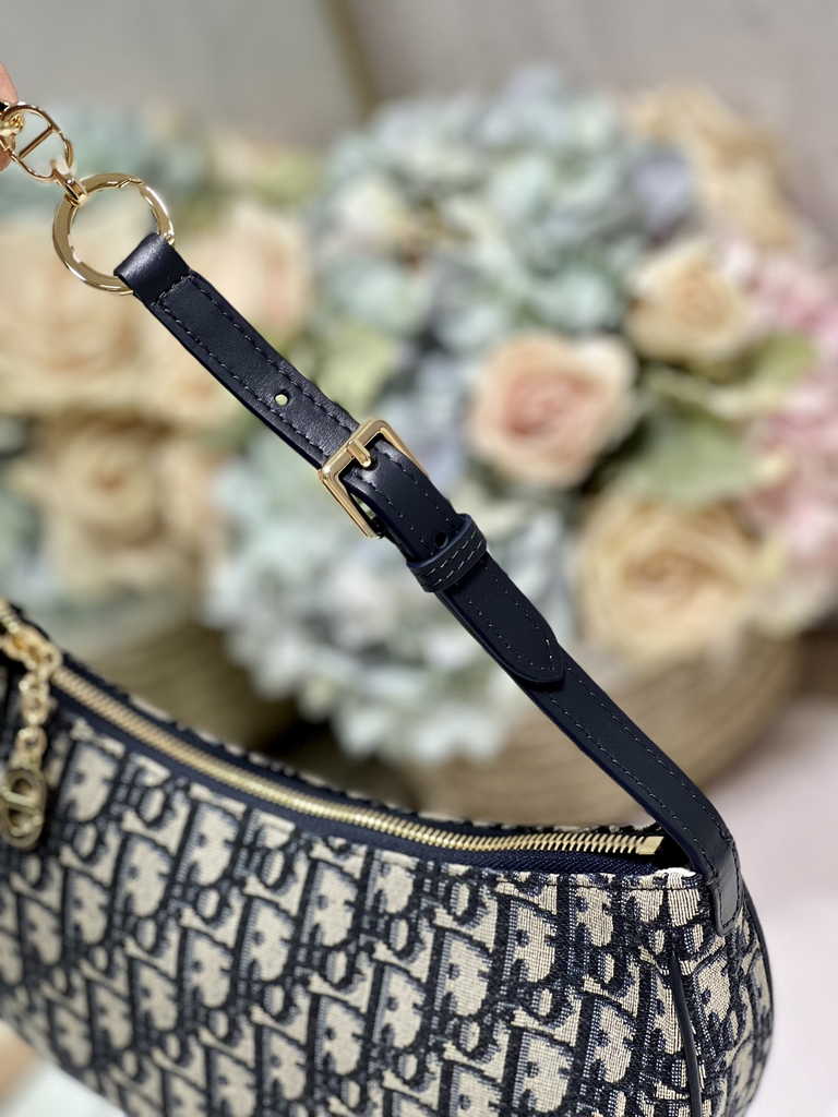CD Lounge Bag M22626 Blue Dior Oblique Jacquard - Default Title - View 5