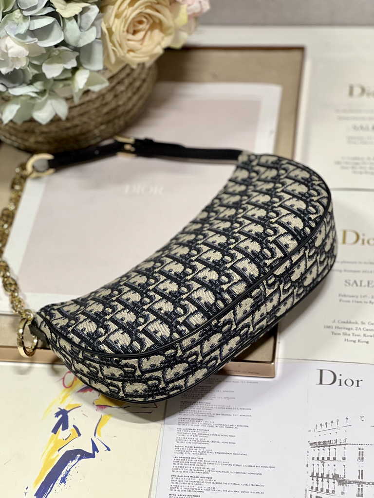 CD Lounge Bag M22626 Blue Dior Oblique Jacquard - Default Title - View 6