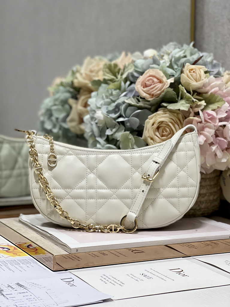 CD Lounge Bag M22626 Latte Supple Macrocannage Lambskin