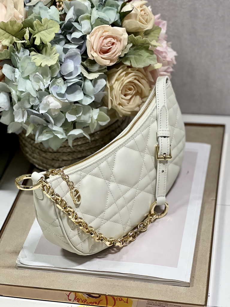 CD Lounge Bag M22626 Latte Supple Macrocannage Lambskin - Default Title - View 2